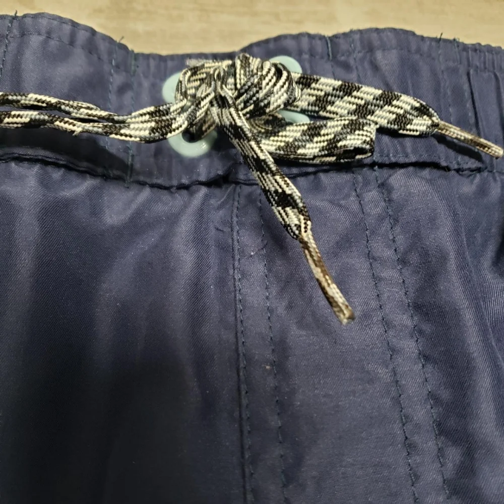 Vintage Nike Board Shorts Swim Mens Size Medium Blue Lined Drawstring